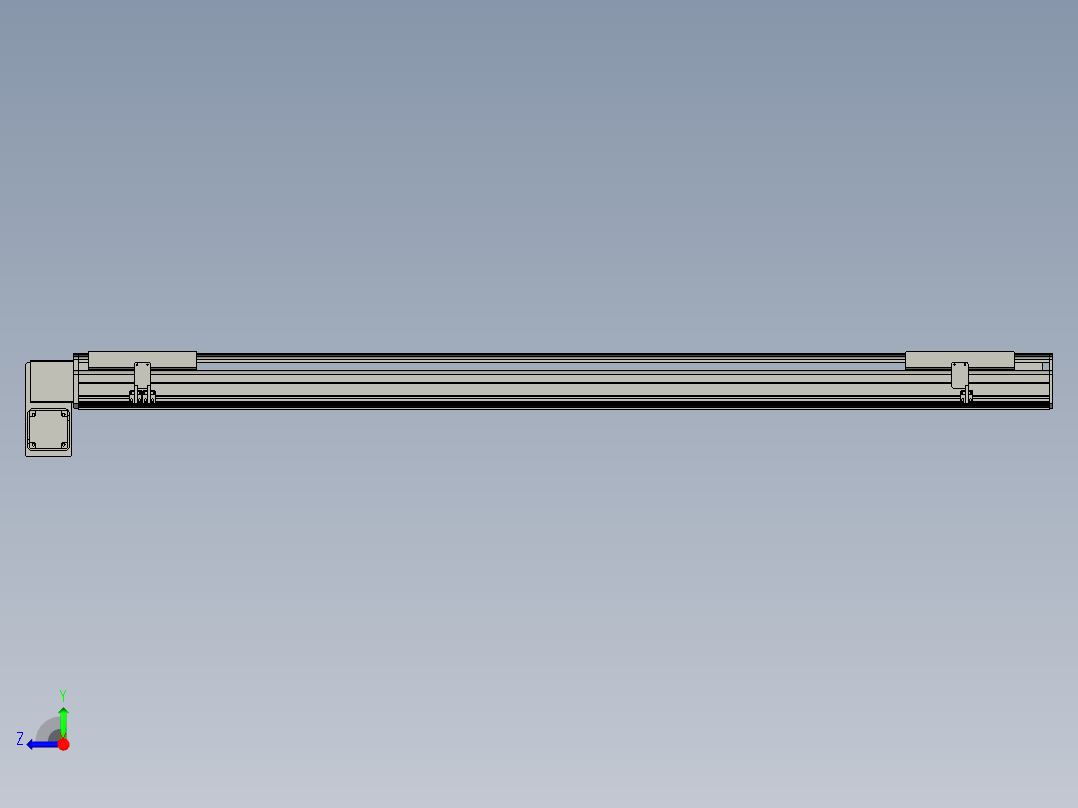 直线模组LHB21-L40-S1700-LD设计图纸右视图