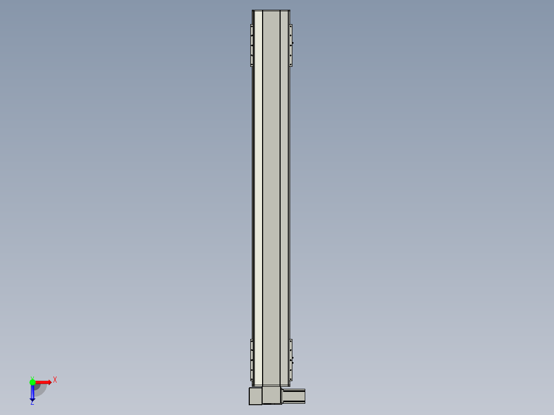 直线模组LHB21-L40-S1700-LD设计图纸俯视图