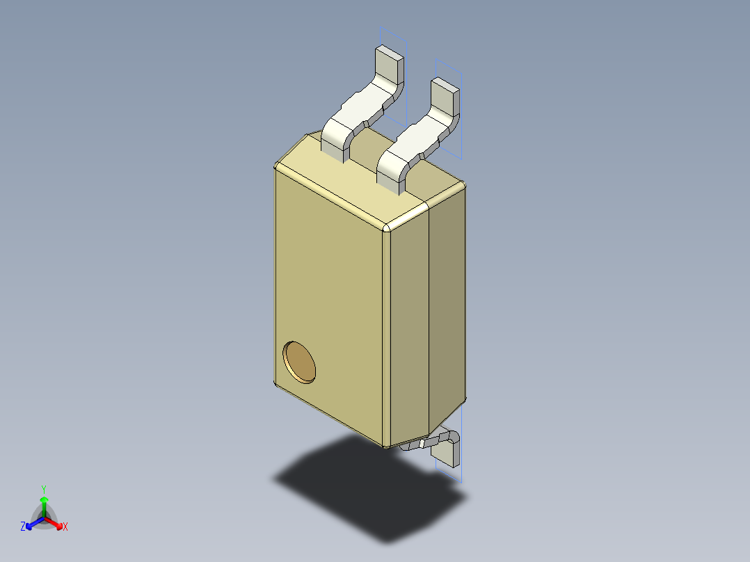 光电元件封装-miniFLAT-HP-4-YL正等轴测图