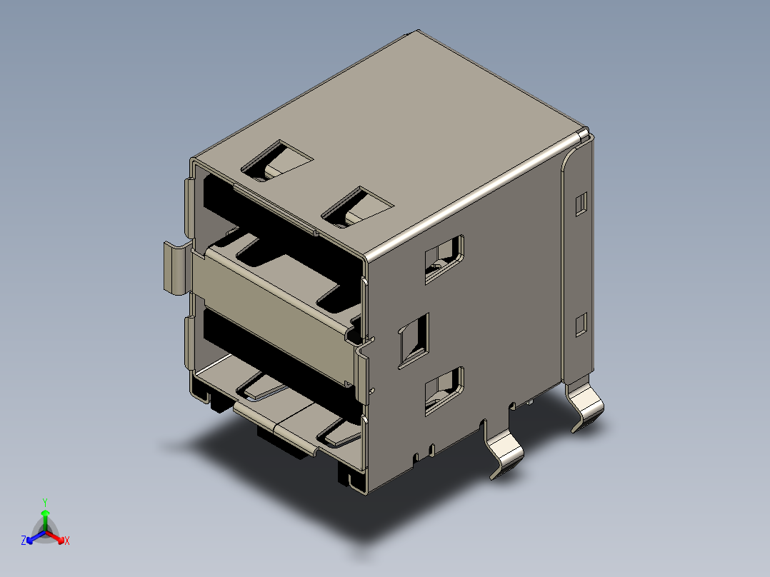 双usb2.0连接器a型