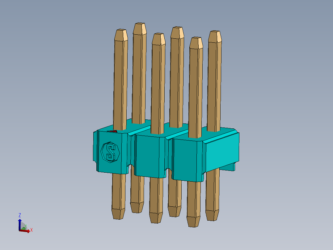 彩色公头100mil（2.54mm）系列-DS1021-100mil(2.54mm)-Type1(3x6.1mm)-3Rx32pin-colored-REV1.0