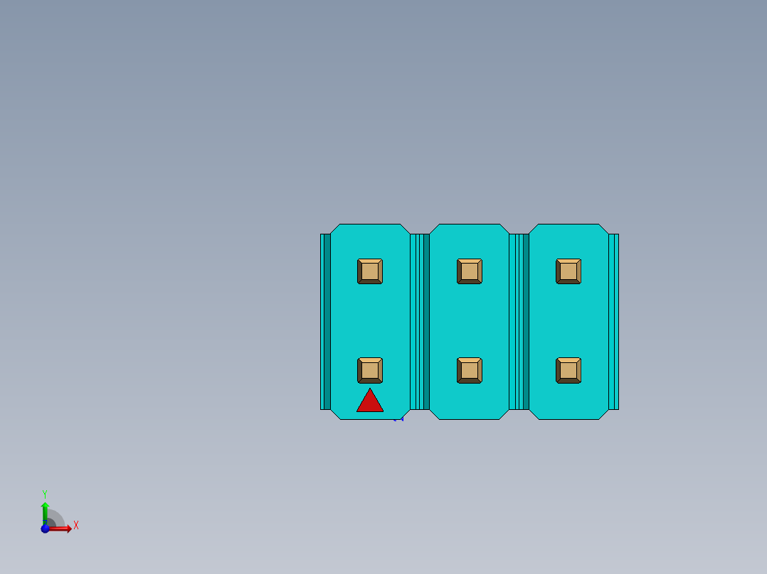 彩色公头100mil（2.54mm）系列-DS1021-100mil(2.54mm)-Type1(3x6.1mm)-3Rx32pin-colored-REV1.0前视图