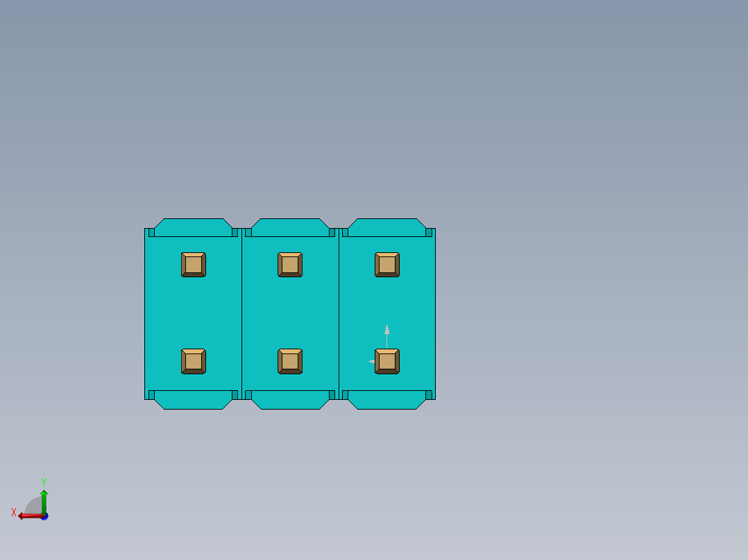 彩色公头100mil（2.54mm）系列-DS1021-100mil(2.54mm)-Type1(3x6.1mm)-3Rx32pin-colored-REV1.0后视图