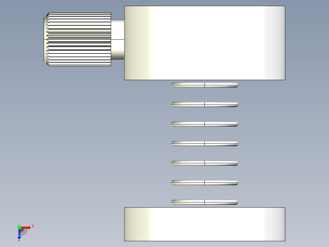 壓板配件2320-3D多系列多零件图纸模型俯视图