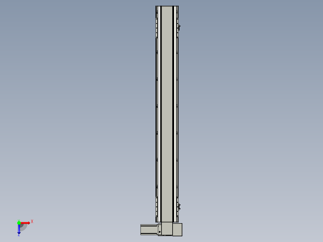直线模组LHB17-L40-S1300-RD设计图纸俯视图