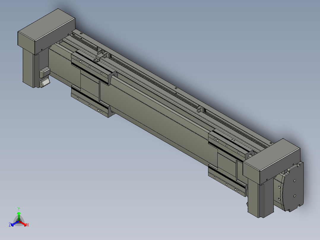 威洛博双电机滑台-VBF14S2-L50-S350-BU-P40-C6正等轴测图