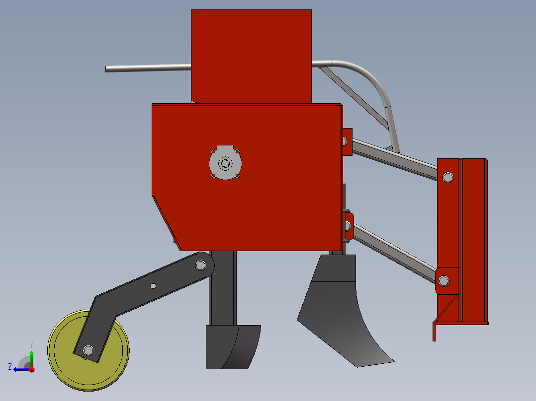 播种机模型右视图