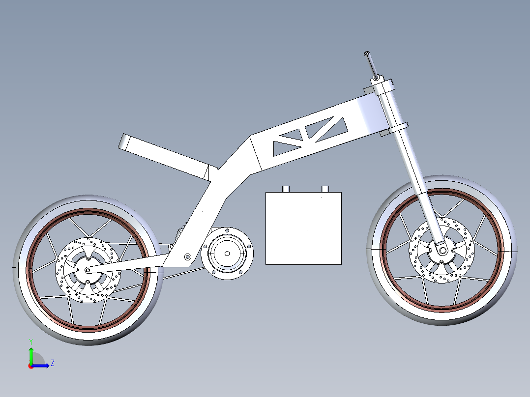 电动自行车 摩托车 (26)左视图