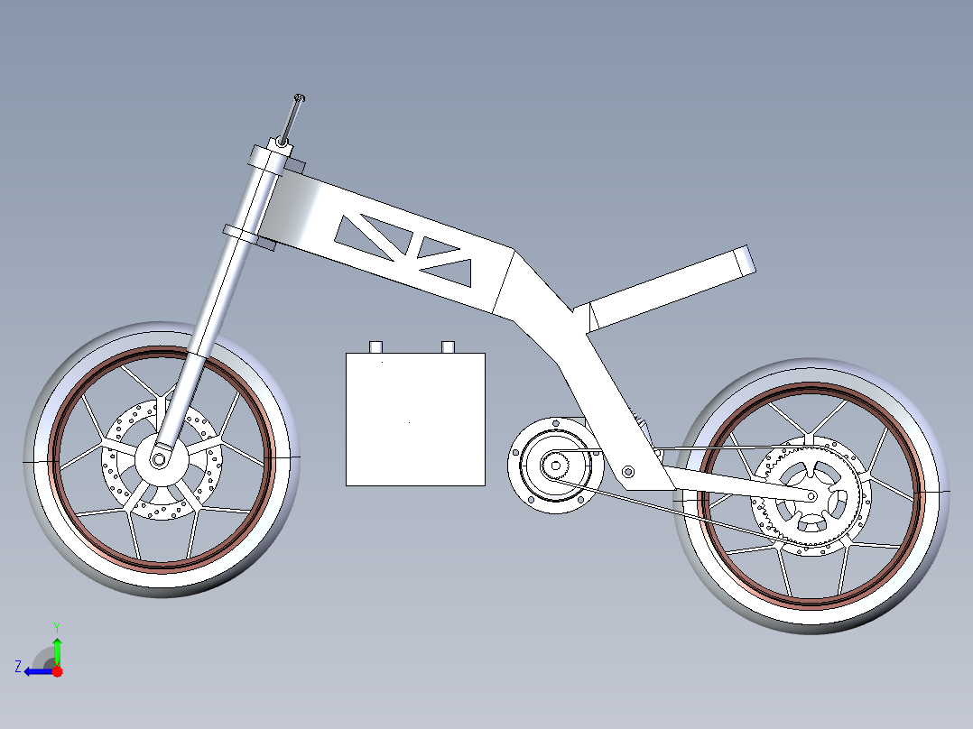 电动自行车 摩托车 (26)右视图
