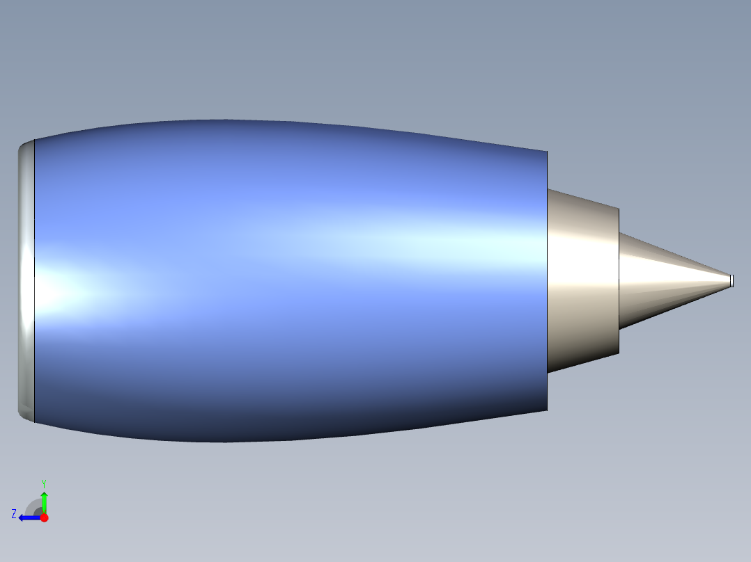 飞机发动机 Trent 900---模型格式为 igs右视图