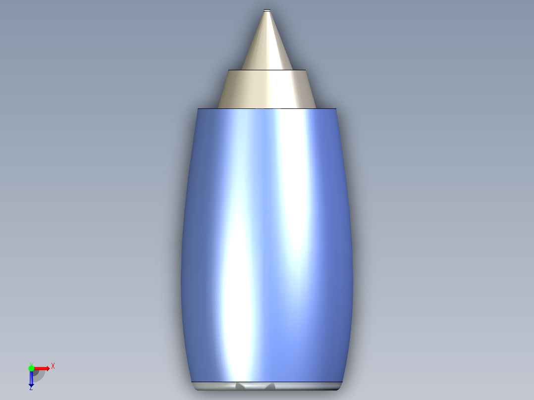 飞机发动机 Trent 900---模型格式为 igs俯视图