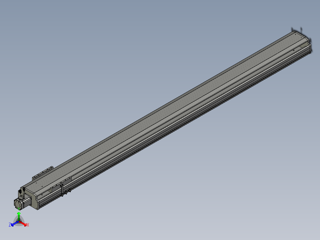 东锦丝杆传动-直线滑台模组DH210-C-L10-S2500-BC-P750W-C3正等轴测图