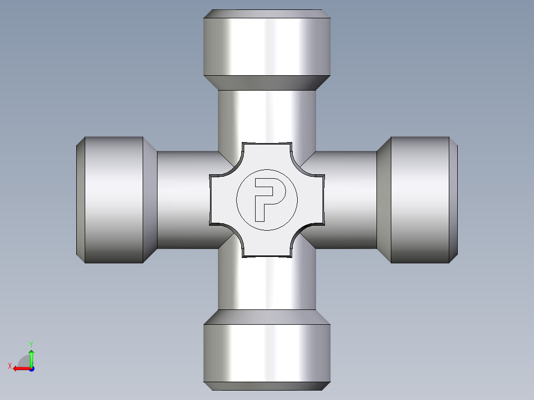卡套式工业通用硬管接头EO_Union_cross_K08L71X后视图