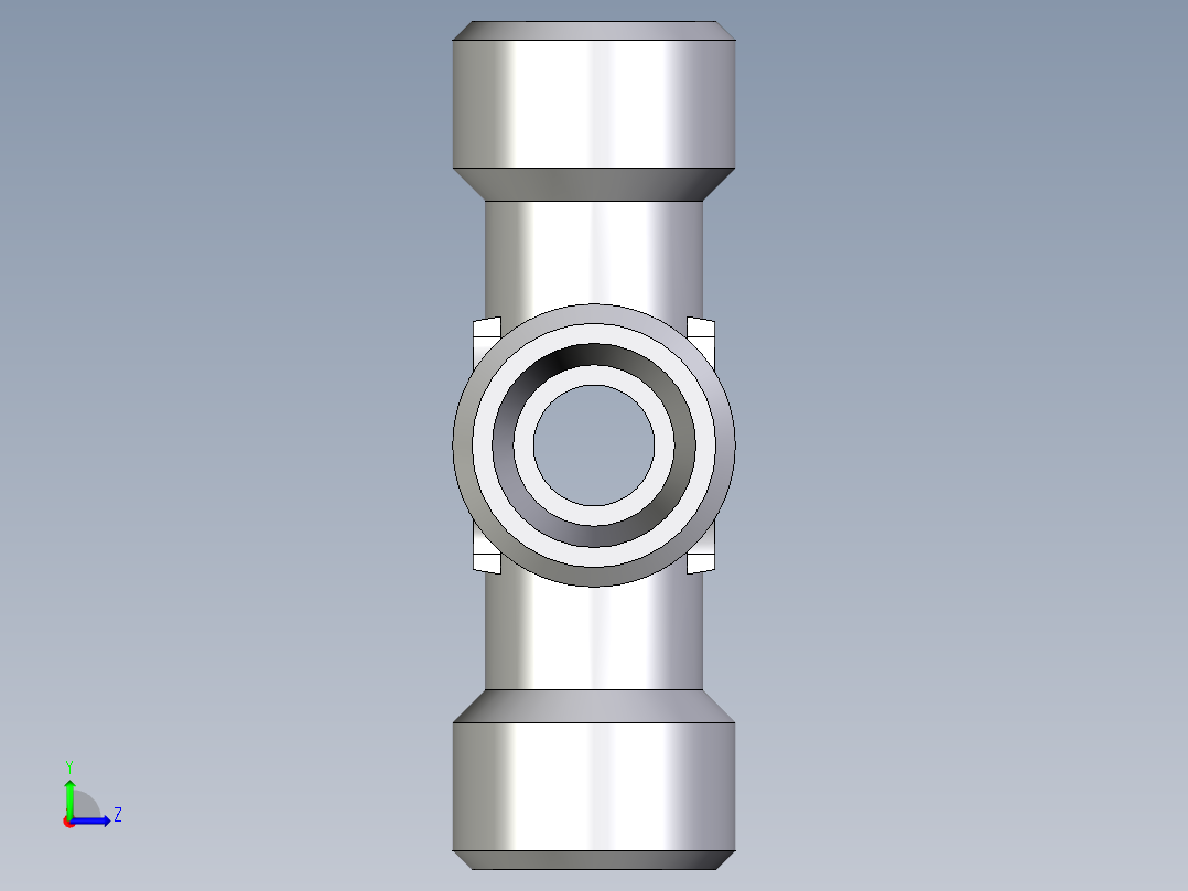 卡套式工业通用硬管接头EO_Union_cross_K08L71X左视图