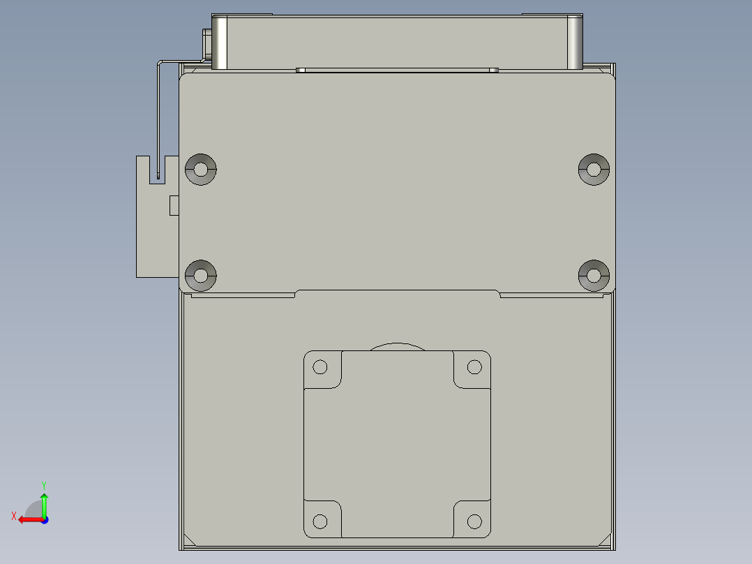直线模组LHC14-S450-D设计图纸后视图