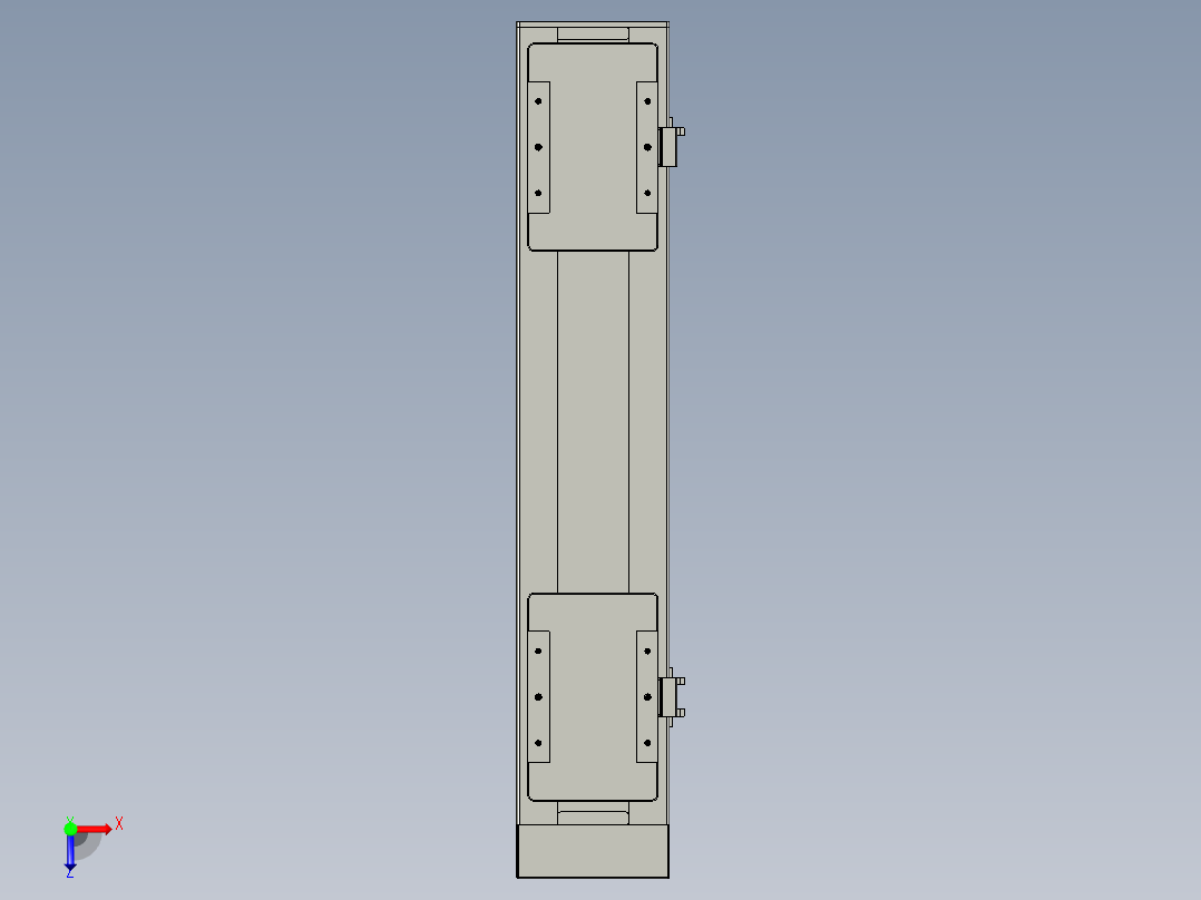 直线模组LHC14-S450-D设计图纸俯视图