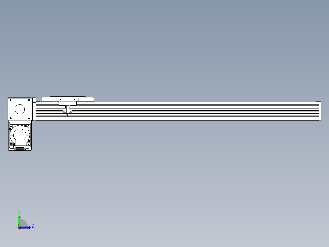 同步带全封闭直线模组TPA-HCB-110D-90-L600-LP-Y-P40-N3左视图
