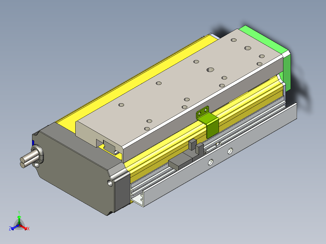 威洛博LES小滑台LES25-Lxx-S100-BR正等轴测图