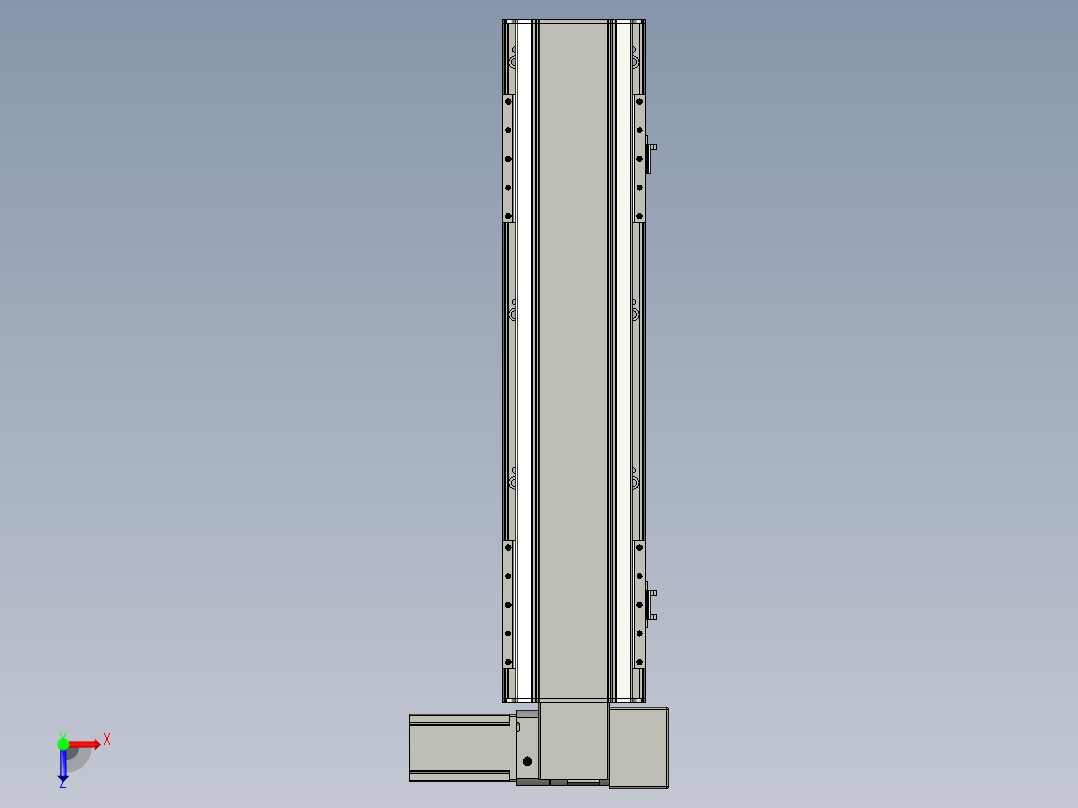 直线模组LHB17-L40-S500-RD设计图纸俯视图