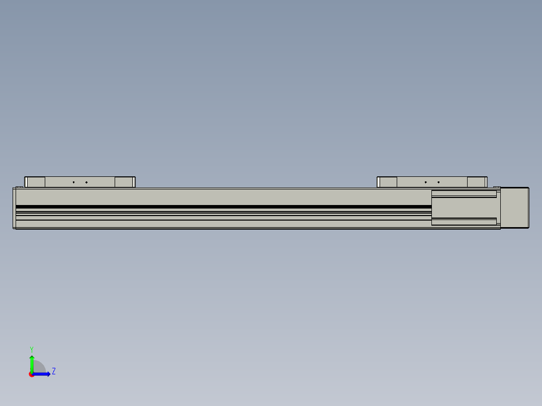 直线模组LHC14-S550-R设计图纸左视图