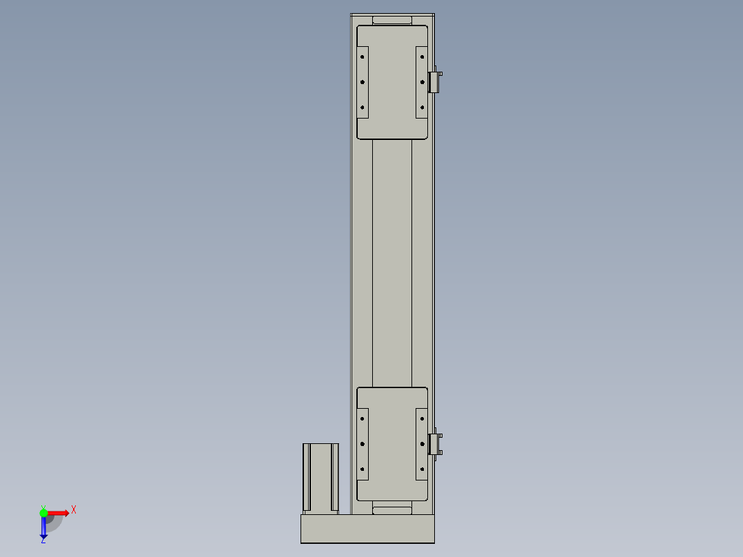 直线模组LHC14-S550-R设计图纸俯视图