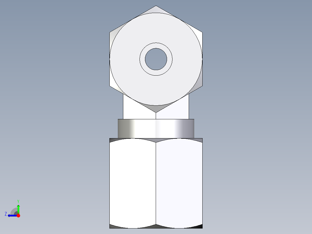 卡套式工业通用硬管接头EO_Union_tee_T06S71右视图