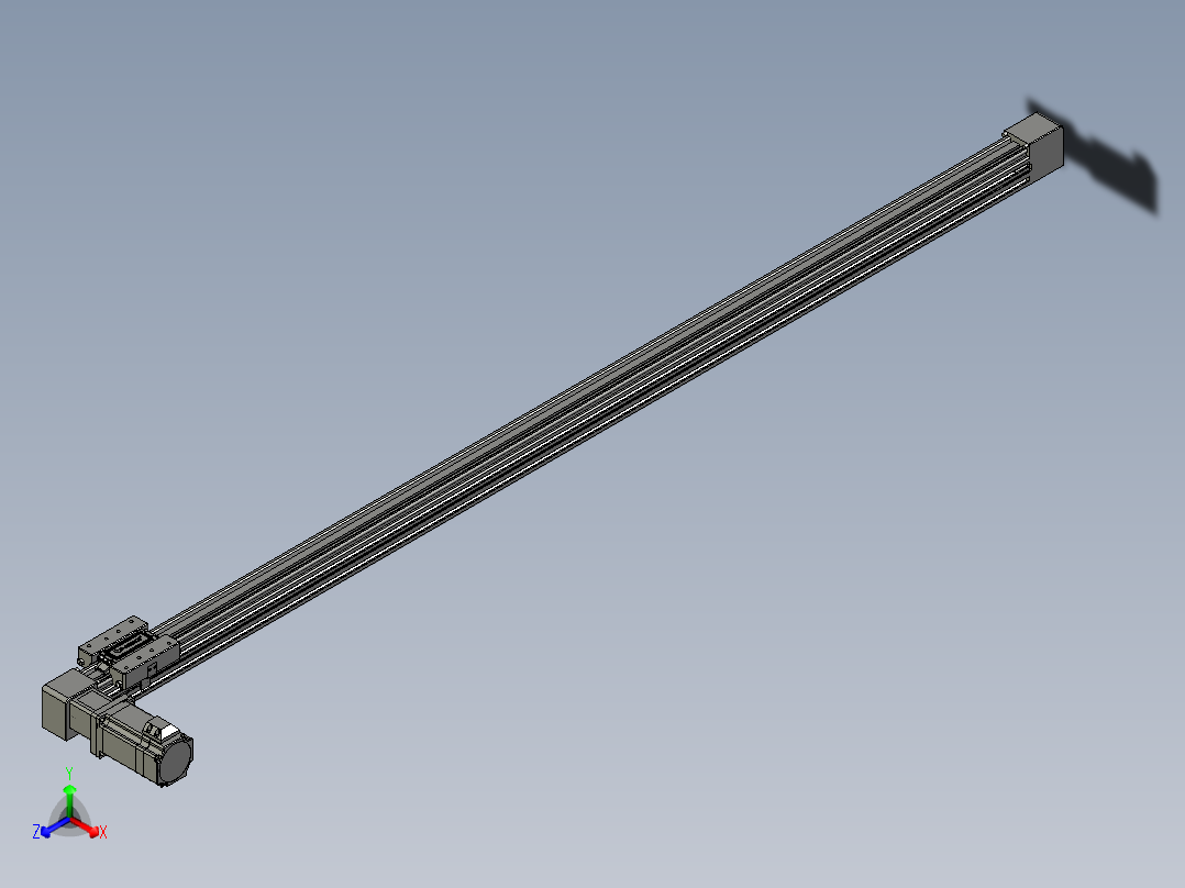 威洛博直线电机模组EB4-L80-S1350-L-57-MS3正等轴测图