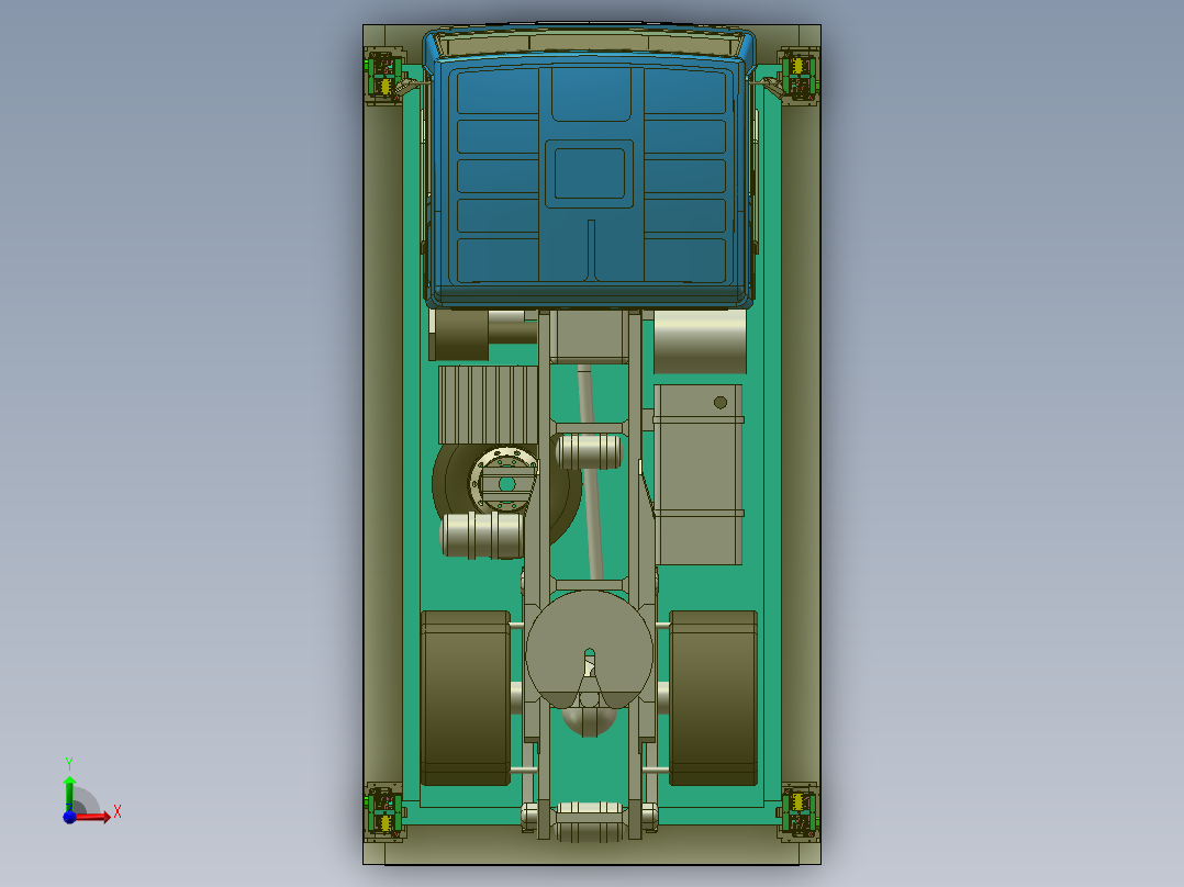 家用两位小型自动化立体车库sw17可编辑前视图