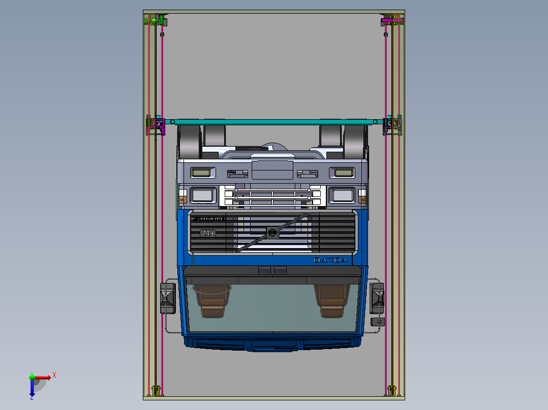 家用两位小型自动化立体车库sw17可编辑俯视图
