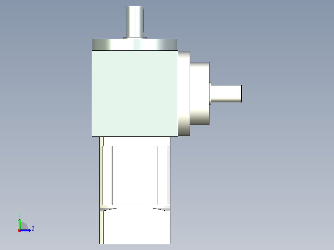 换向器PW110垂直输出 PLX90-L2 19-70-90-M6.stp左视图