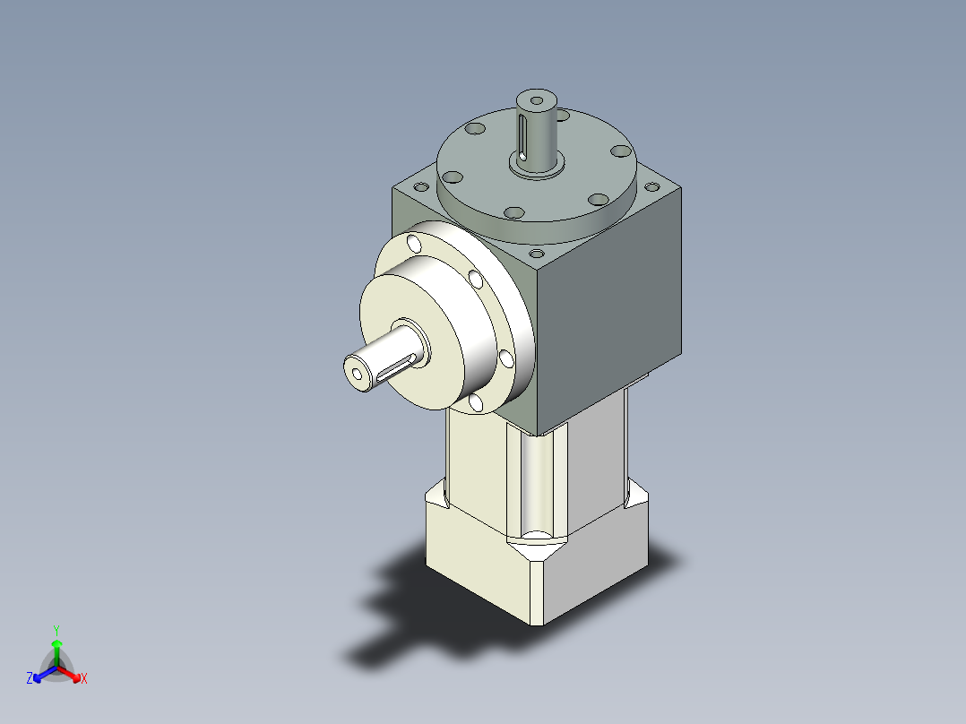 换向器PW110垂直输出 PLX90-L2 19-70-90-M6.stp正等轴测图