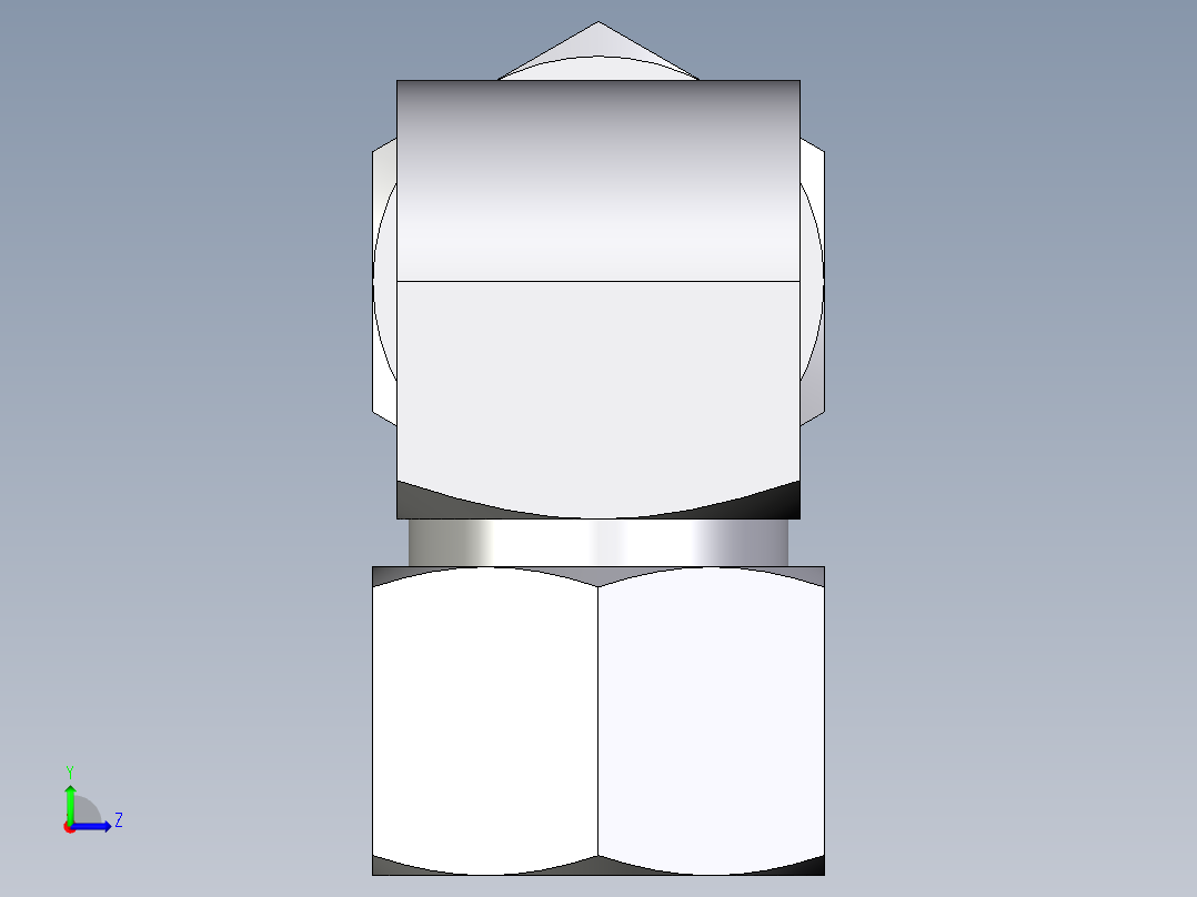 卡套式工业通用硬管接头EO_Union_elbow_W12LLCF左视图