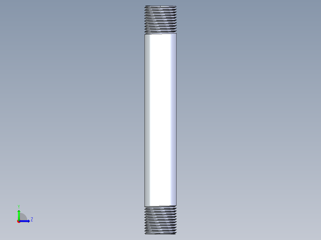 聚氯乙烯配件33-Sch80_Nipple_MPTxMPT_861-084_0.5in x 6in左视图