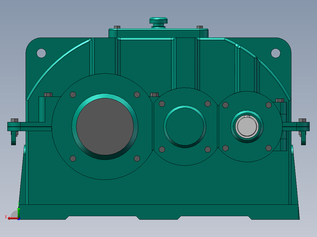 ZLY型硬齿面圆柱齿轮减速器180后视图
