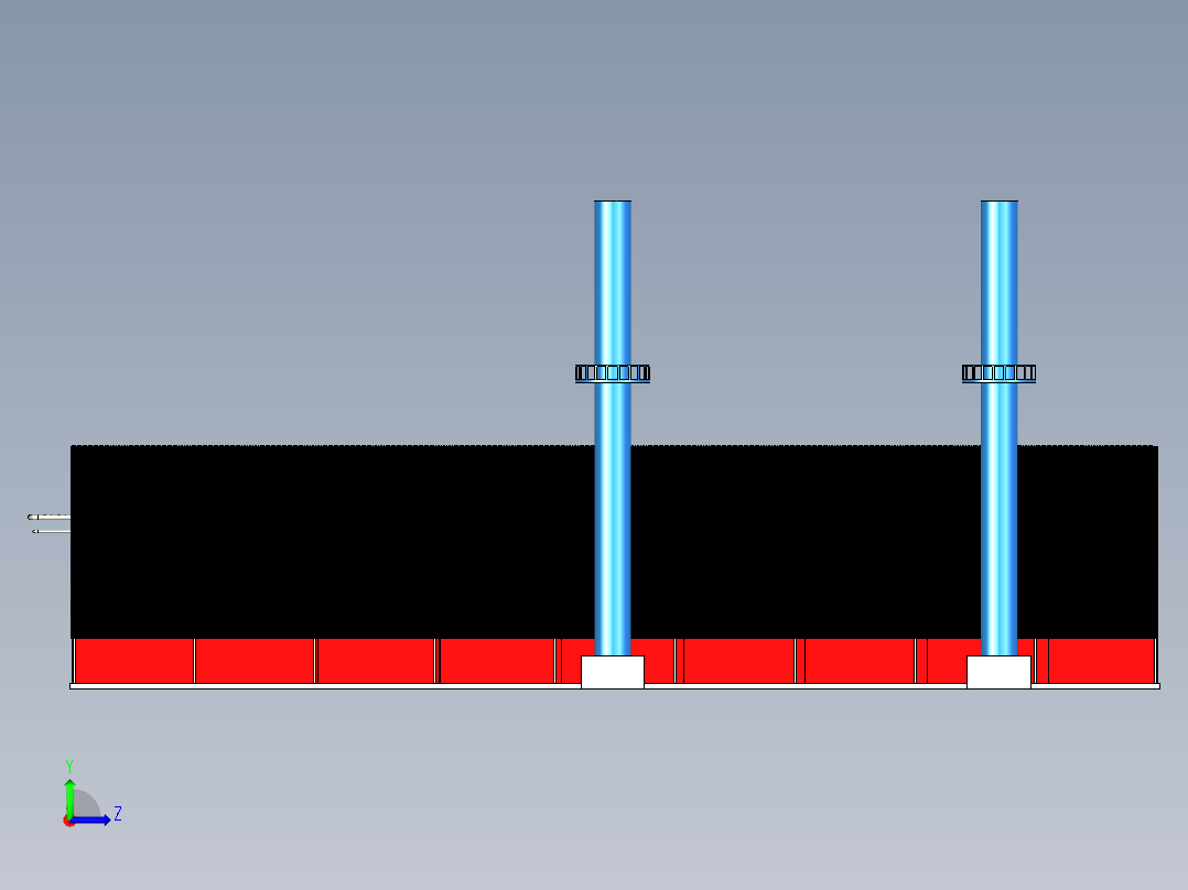 60吨蒸汽锅炉左视图