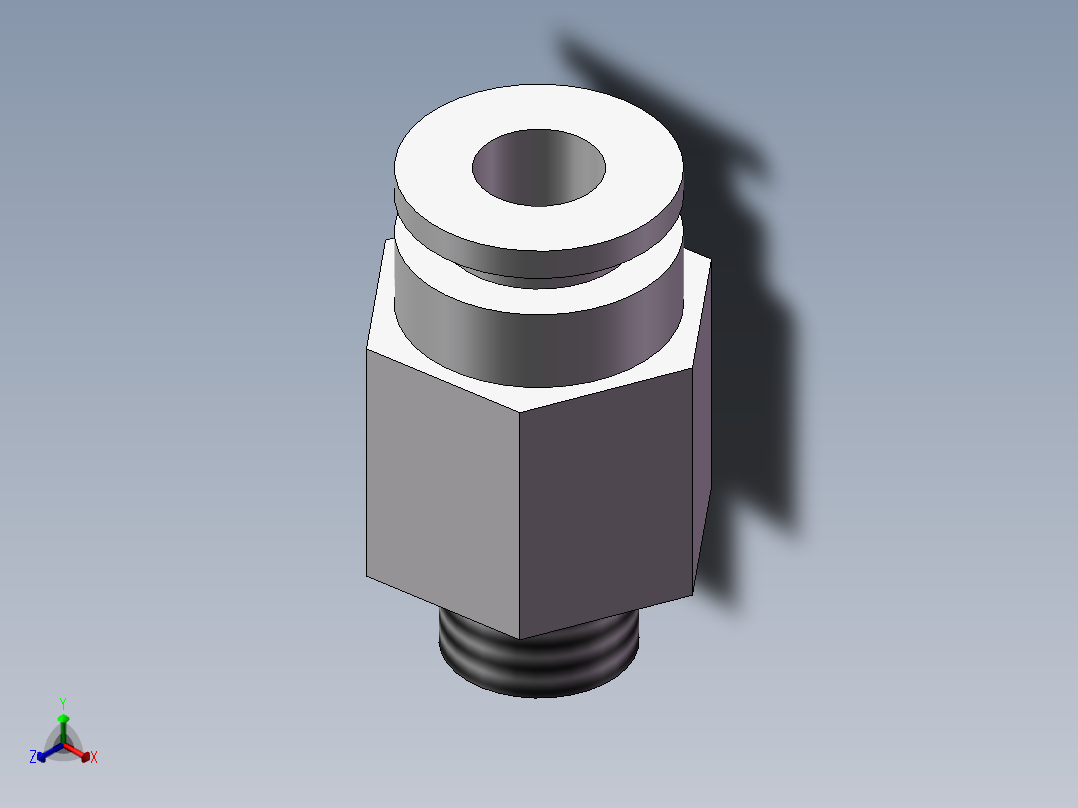 通用管接头美制1-8123f正等轴测图