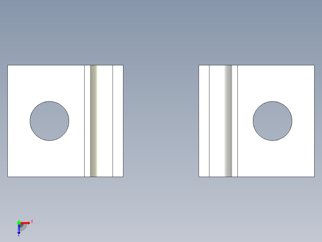 壓板CPP-3D多系列多零件图纸模型俯视图