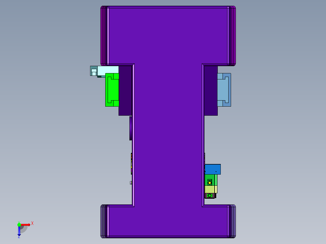 旋转多轴复合车床俯视图