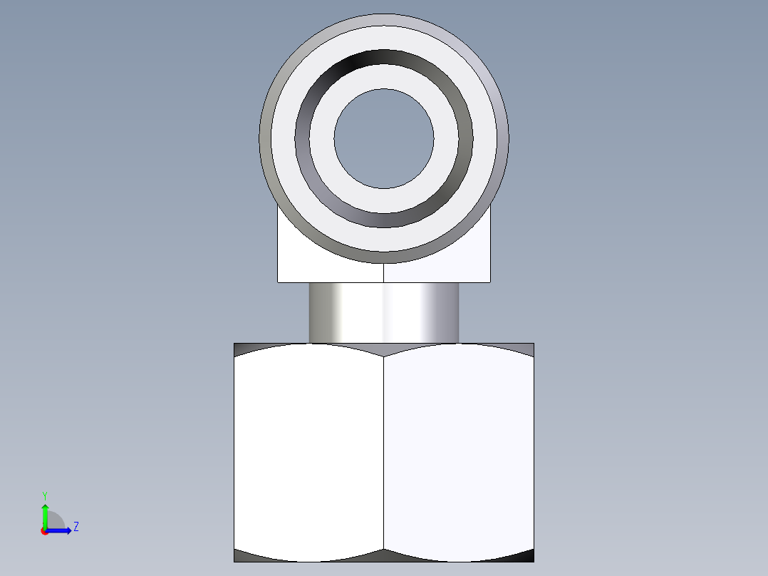 卡套式工业通用硬管接头EO_Standpipe_branch_tee_EVT12SOMD71左视图