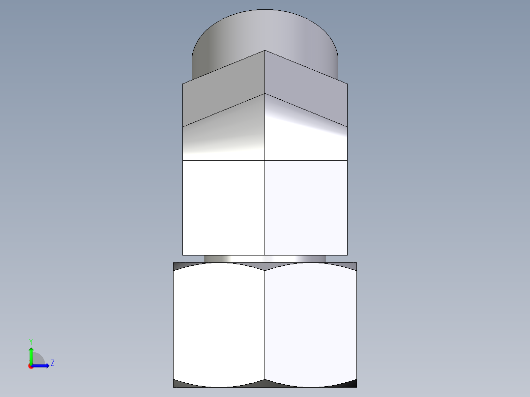 卡套式工业通用硬管接头EO_Swivel_nut_45_deg_elbow_EV16SOMDCF左视图