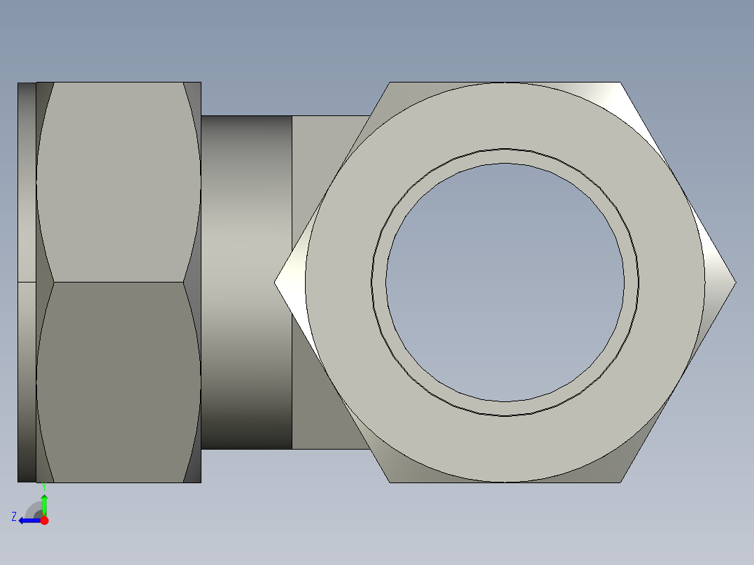 卡套式工业通用硬管接头24_jbu-s右视图