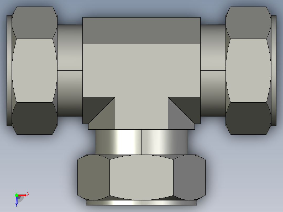 卡套式工业通用硬管接头24_jbu-s俯视图