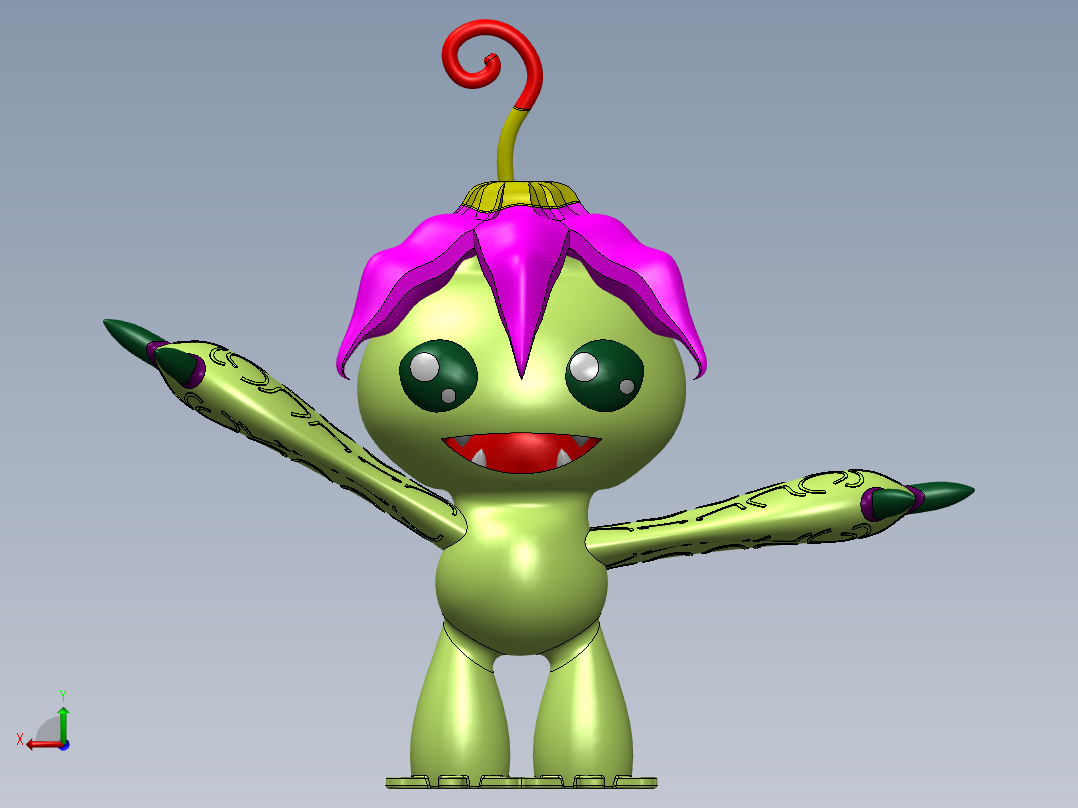 帕尔蒙数码宝贝塞尔吉奥后视图