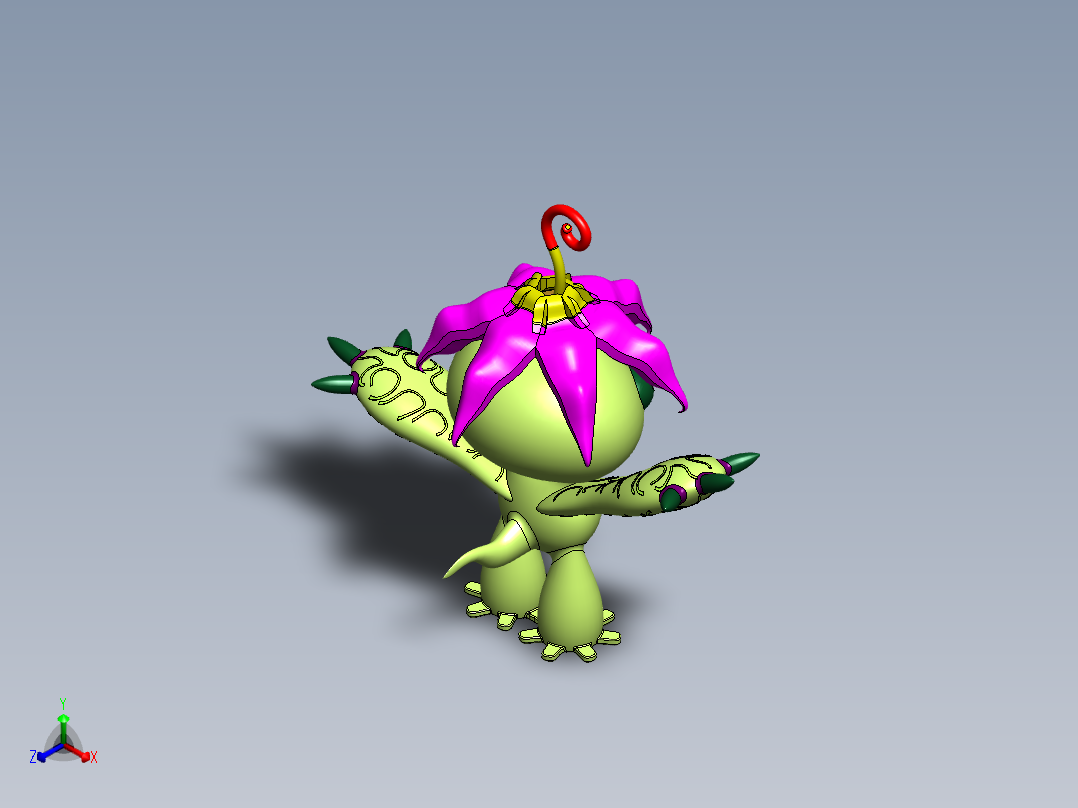 帕尔蒙数码宝贝塞尔吉奥正等轴测图