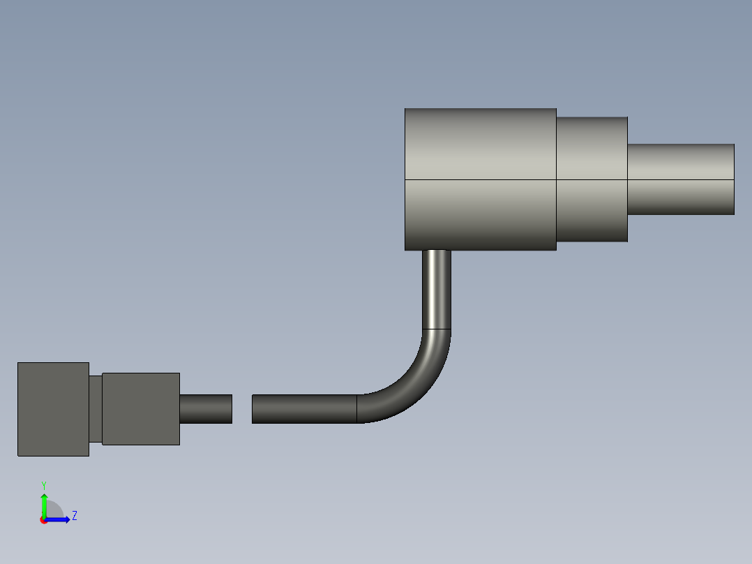 基恩士CA-DPW2_kc图纸模型左视图