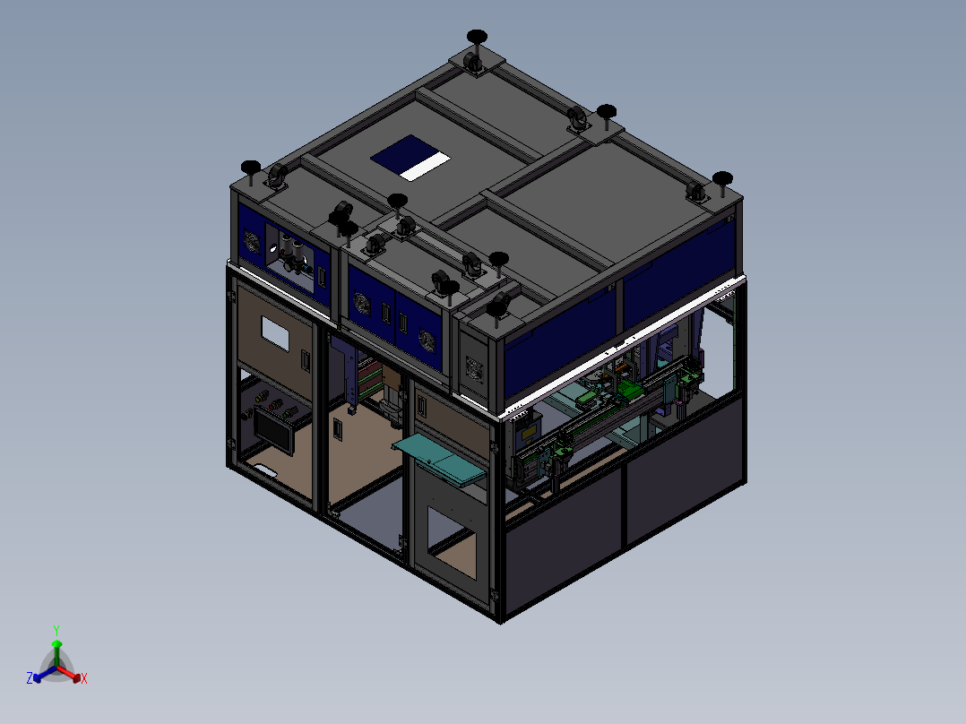 双工位PCM焊接机sw18正等轴测图