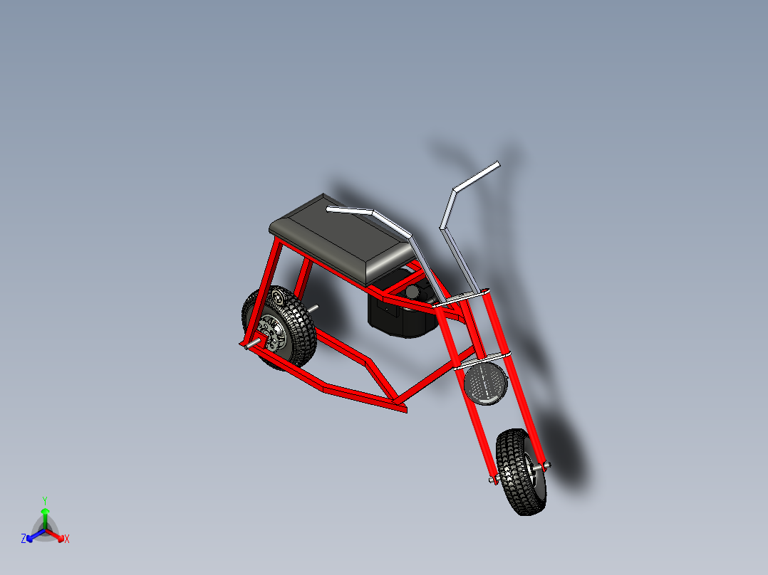 B2004717-复古迷你<span style='color: red'>摩托车</span>