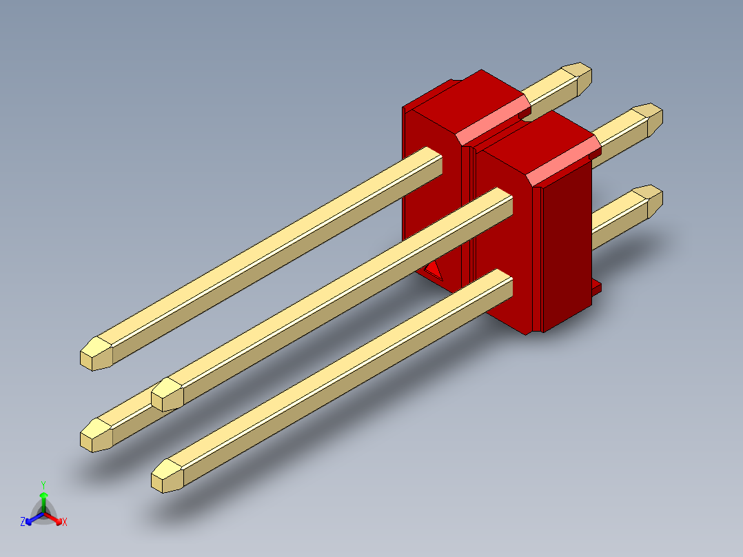 彩色公头100mil（2.54mm）系列-DS1021_red_2x02p_100mil_Type5_rev1.0