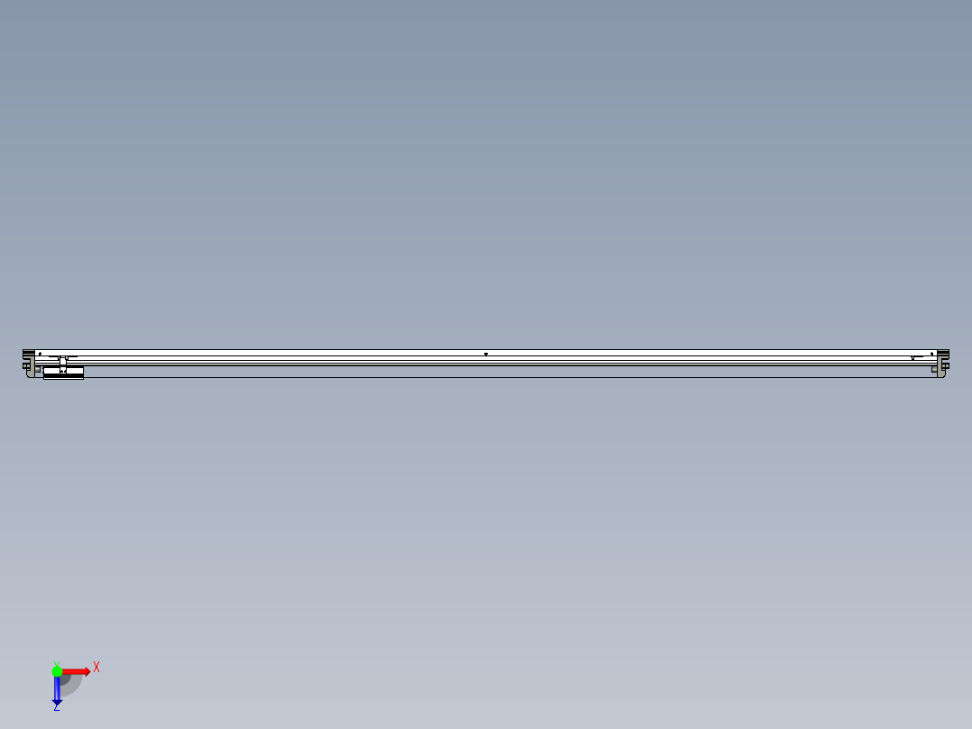 威洛博VL系列直线电机模组-VL14S1-S2350俯视图