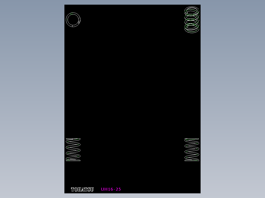 不銹鋼圓線彈簧UH-2D多系列多零件图纸模型